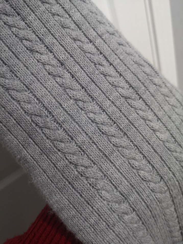 Gri Uzun Triko Örme Kolsuz Kadın Elbise - Görsel 2