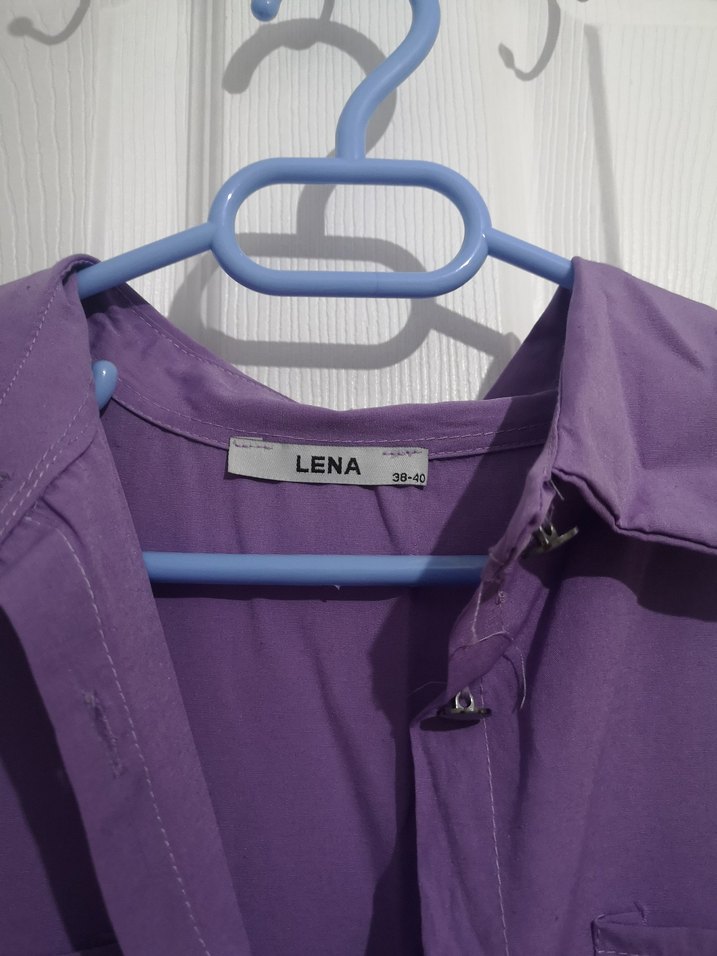 Terikoton kumaş, önü cepli,yarım düğmeli,beli büzgülü
Boy:125 cm - Görsel 2