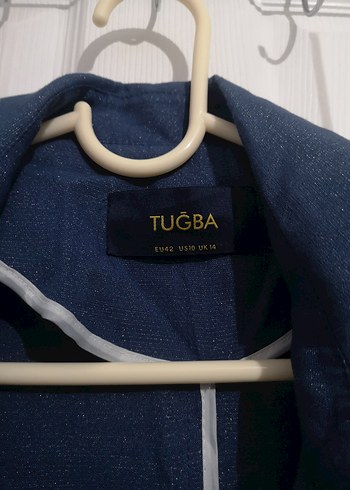 Lacivert Kemerli Kadın Uzun Keten Trençkot - Görsel 2