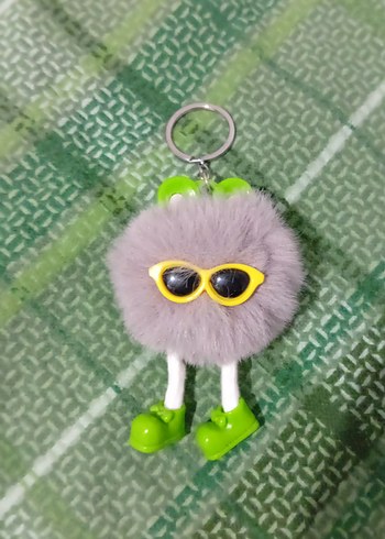 Renkli Kürklü Rock Punk Anahtarlık - Görsel 2