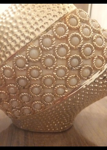 H&M Home Parlak Altın Renkli Dekoratif Vazo