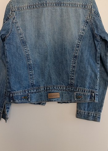 Düğmeli Kadın Mavi Denim Ceket - Görsel 2