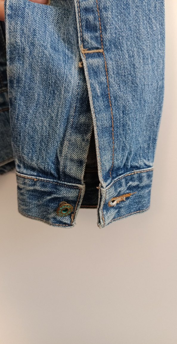 Düğmeli Kadın Mavi Denim Ceket - Görsel 4