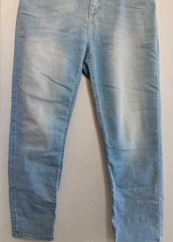 Mavi Midi Boy Rahat Kesim Mom Jean Kadın Kot Pantolon