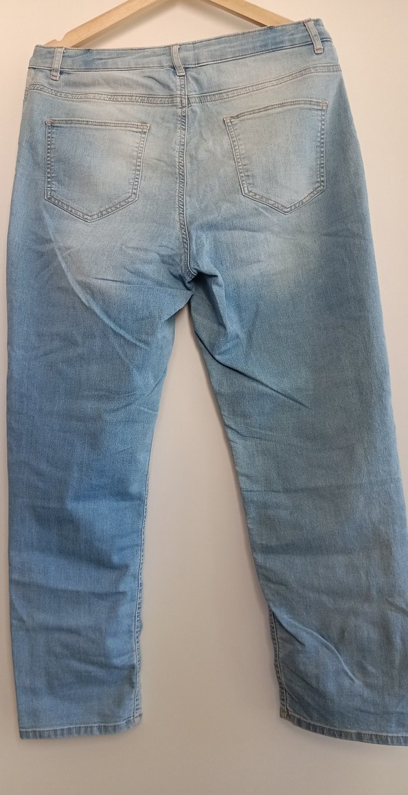 Mavi Midi Boy Rahat Kesim Mom Jean Kadın Kot Pantolon - Görsel 2