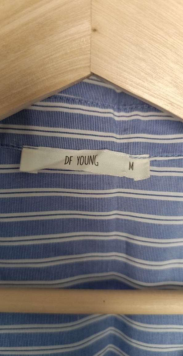 Mavi Çizgili Uzun Kollu Gömlek - Görsel 3