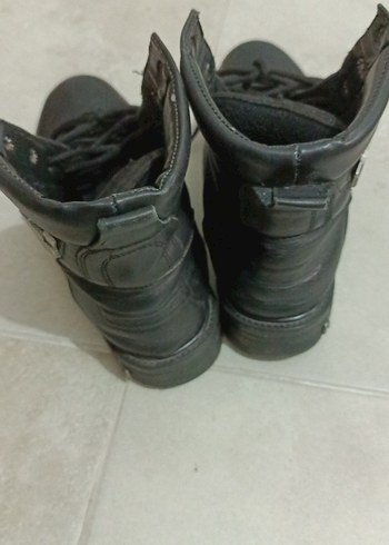 Erkek Siyah Deri Bot - Görsel 5