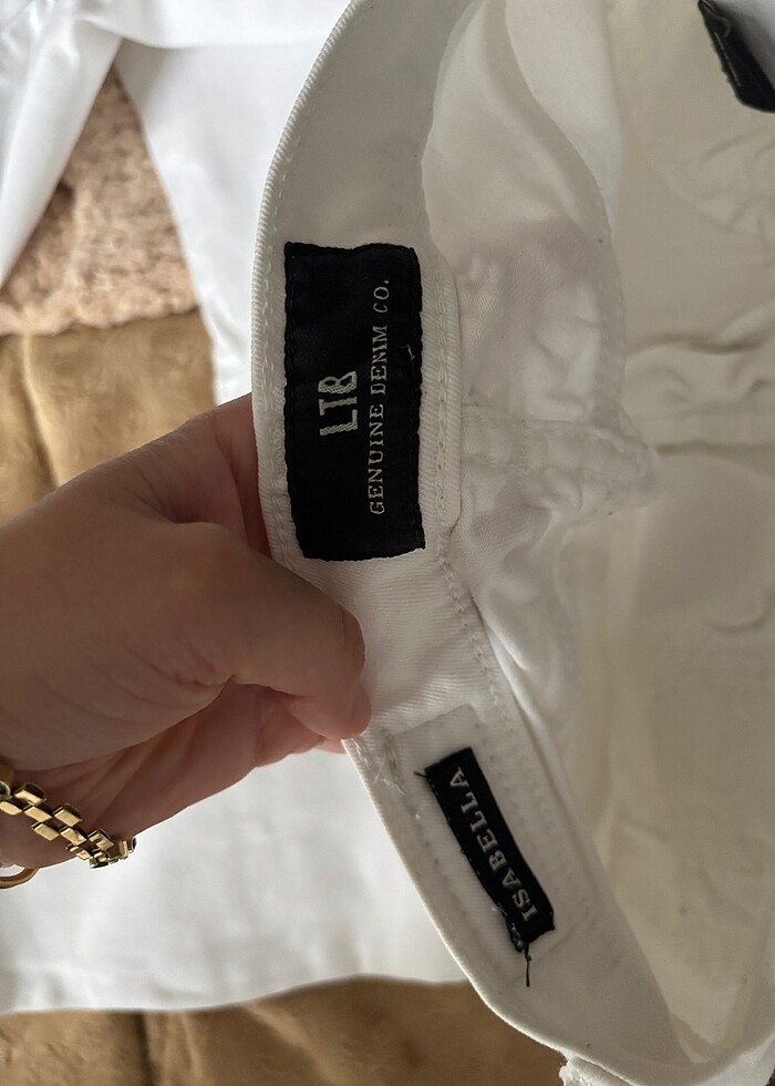 Kot beyaz pantolon - Görsel 5