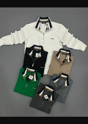 Yarım Fermuarlı Erkek Sweatshirt