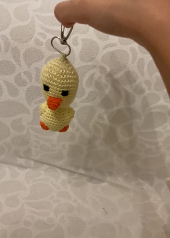 Sarı Örgü Ördek Anahtarlık - Görsel 3