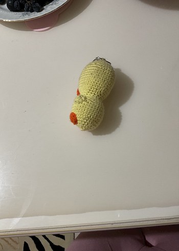 Sarı Örgü Ördek Anahtarlık - Görsel 2