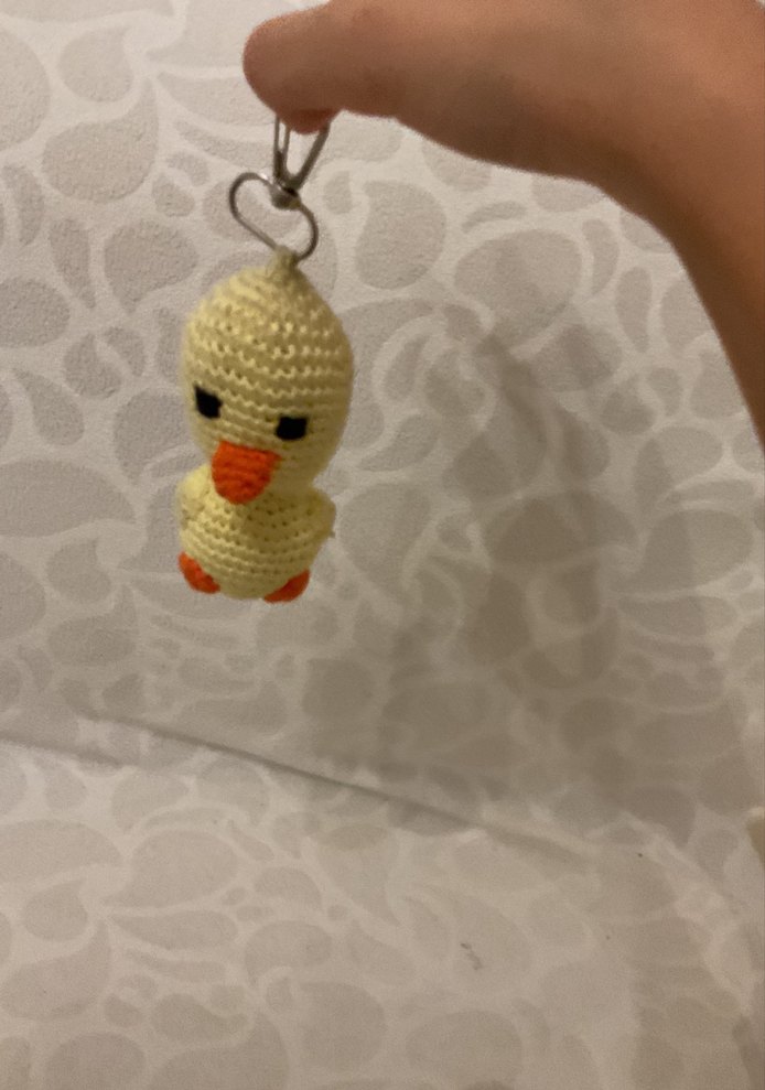 Sarı Örgü Ördek Anahtarlık - Görsel 3