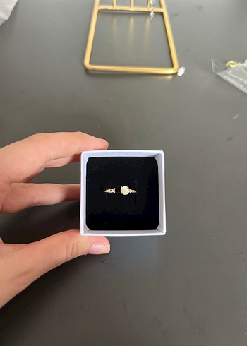 Beden altın Renk Gold Taşlı Yüzük