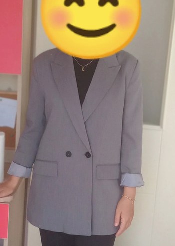LCW Gri Blazer Oversize Ceket - Görsel 8
