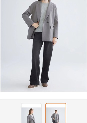 LCW Gri Blazer Oversize Ceket - Görsel 9