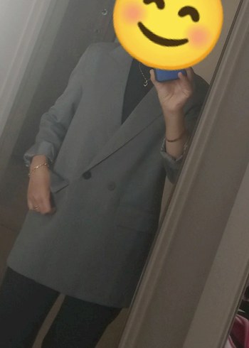 LCW Gri Blazer Oversize Ceket - Görsel 7