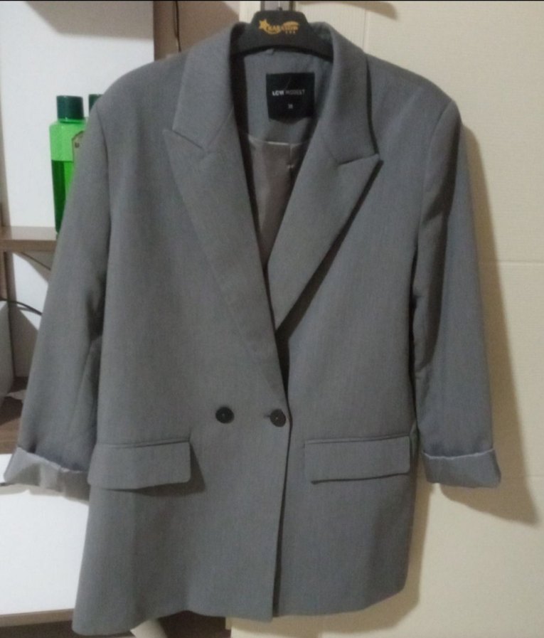LCW Gri Blazer Oversize Ceket - Görsel 2