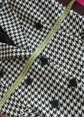 H&G Design Kazayağı Desenli Kışlık Kadın Blazer - Görsel 3