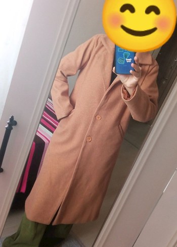 Camel Rengi Kadın Kaşe Kaban - Görsel 7