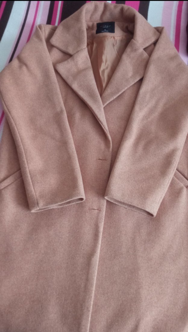 Camel Rengi Kadın Kaşe Kaban - Görsel 2