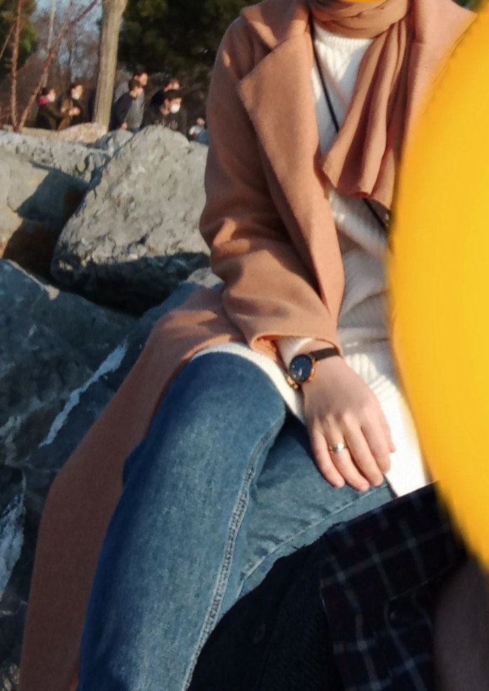 Camel Rengi Kadın Kaşe Kaban - Görsel 4