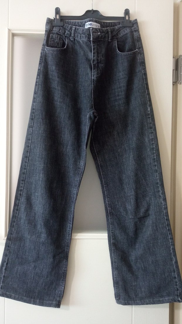 Kadın Bol Kesim Denim Pantolon - Görsel 2