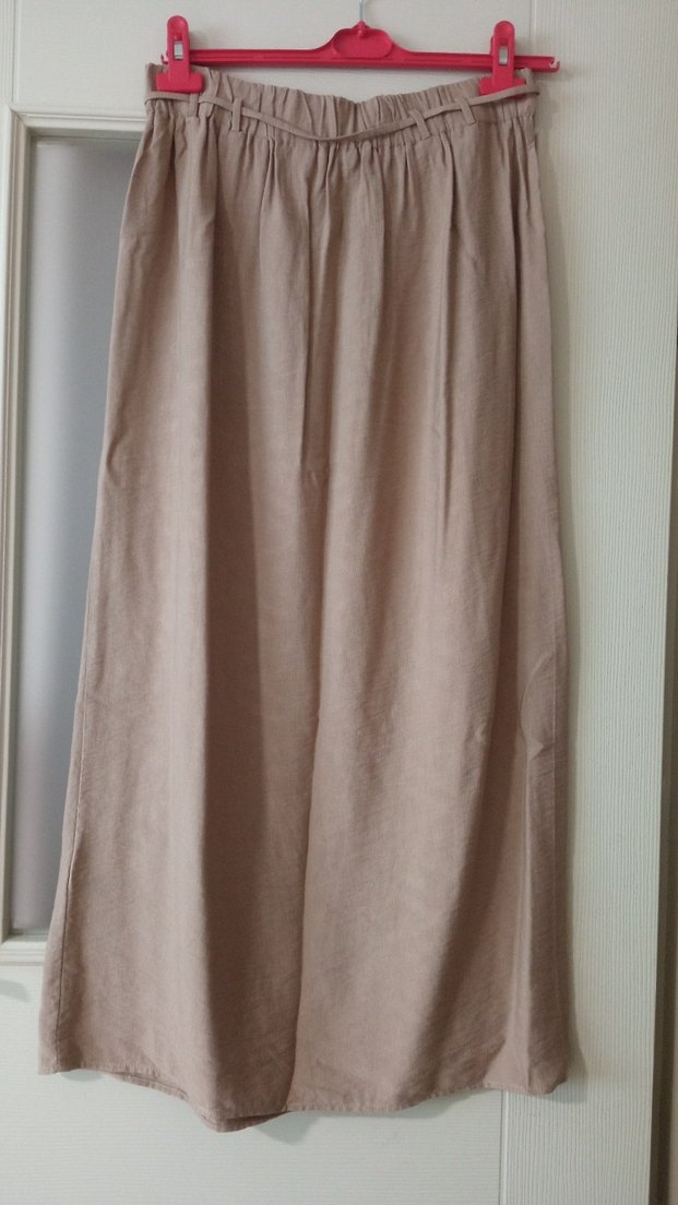 Kadın Keten Uzun Etek - Görsel 2