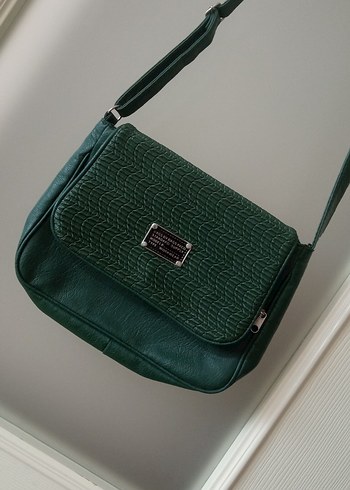 Yeşil Deri Kadın Çanta - Görsel 4