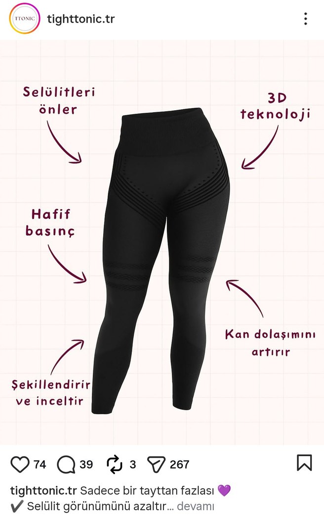 3'lü etki Taytı Lipödem, Selülit, Varis - Görsel 2