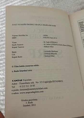 Arapça Dilbilgisi Sarf - Görsel 2