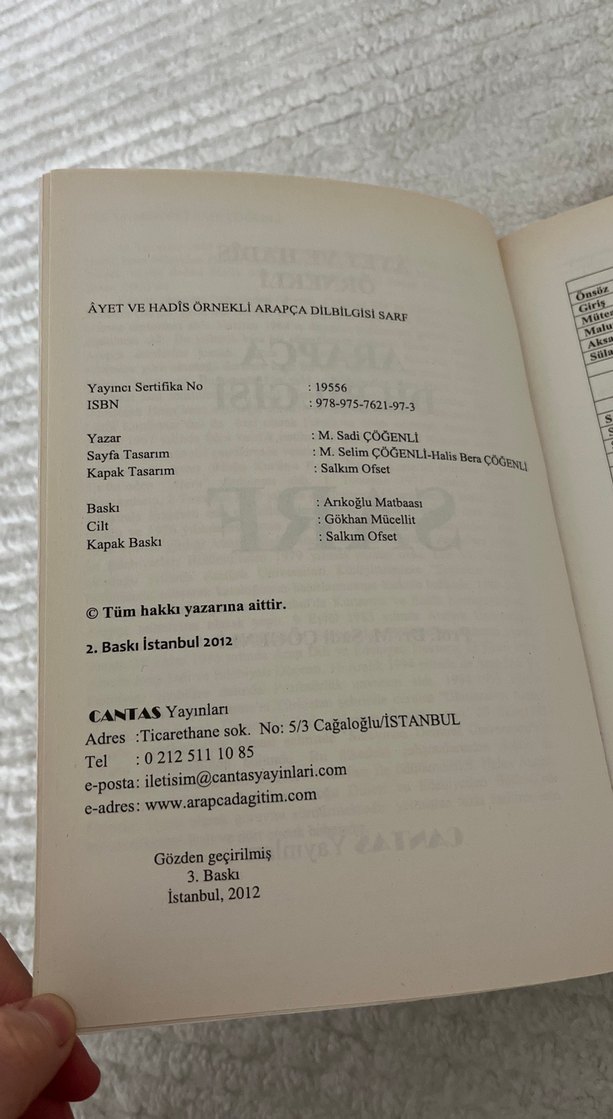 Arapça Dilbilgisi Sarf - Görsel 2