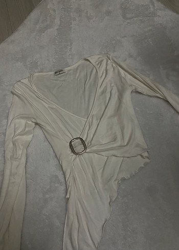 Beyaz Gold Detaylı Kadın Büstiyer - Görsel 4