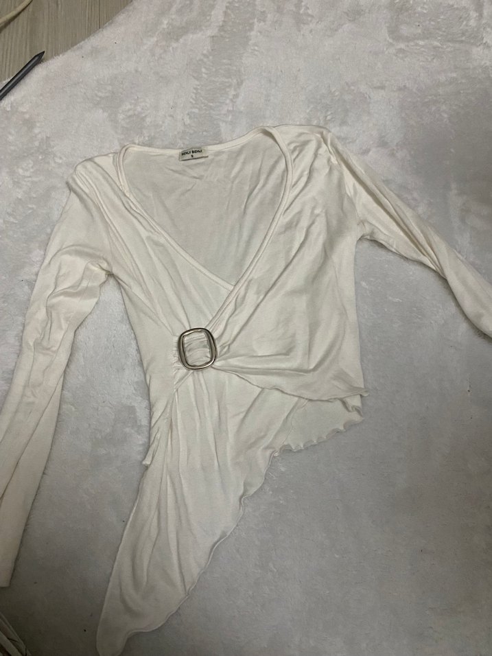 Beyaz Gold Detaylı Kadın Büstiyer - Görsel 2