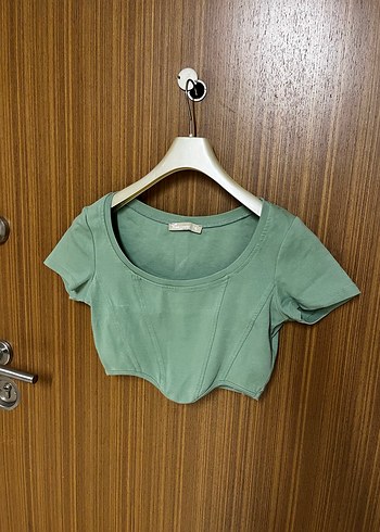 Mavi kadın crop