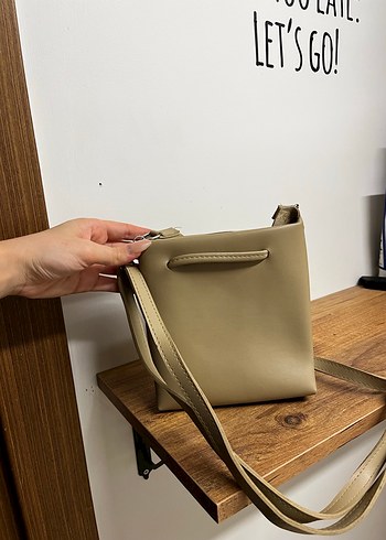  Beden Bej Deri Minimalist Kadın Çanta