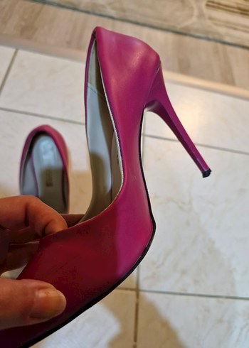 Pembe İnce Topuklu Kadın Stiletto - Görsel 5