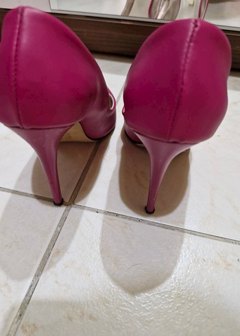 Pembe İnce Topuklu Kadın Stiletto - Görsel 4