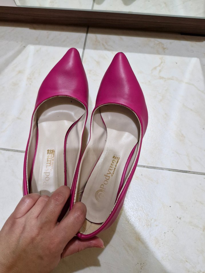 Pembe İnce Topuklu Kadın Stiletto - Görsel 3