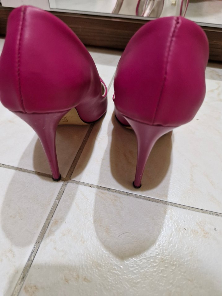 Pembe İnce Topuklu Kadın Stiletto - Görsel 4