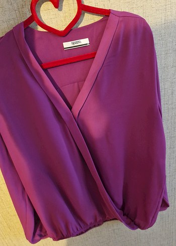 Fuşya spazio marka 40 beden bluz - Görsel 2