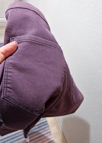 penti fermuarlı mor pantalon - Görsel 3