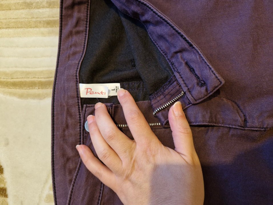 penti fermuarlı mor pantalon - Görsel 4