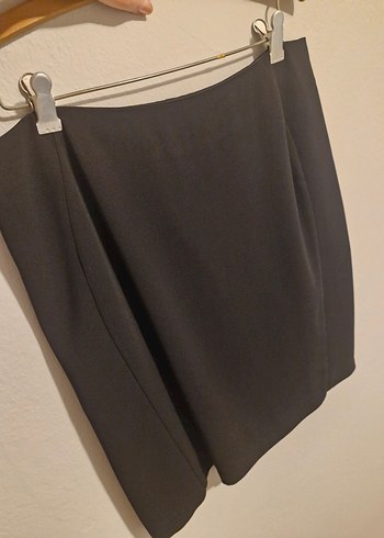 Kemas kadın Siyah Midi Kumaş Etek - Görsel 2