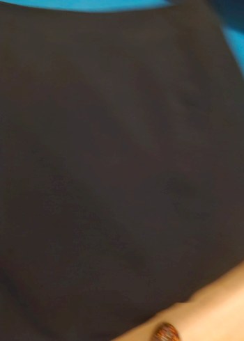 Kemas kadın Siyah Midi Kumaş Etek - Görsel 5