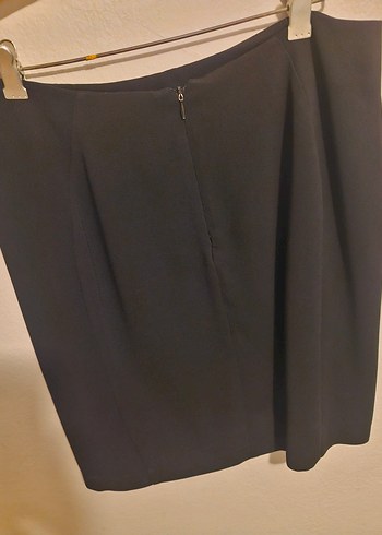 Kemas kadın Siyah Midi Kumaş Etek - Görsel 3