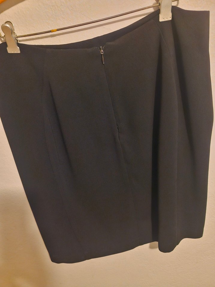 Kemas kadın Siyah Midi Kumaş Etek - Görsel 3