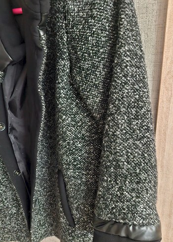 Gri Düğmeli Kemas Midi Kaban - Görsel 2