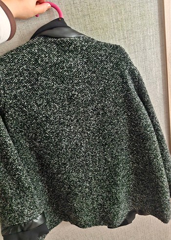 Gri Düğmeli Kemas Midi Kaban - Görsel 4