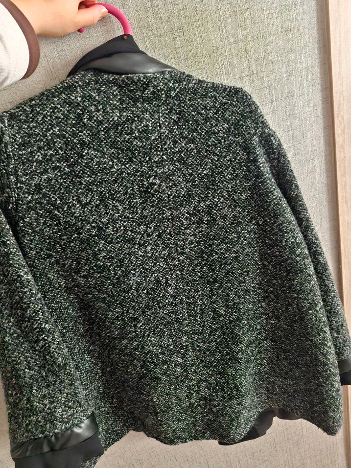 Gri Düğmeli Kemas Midi Kaban - Görsel 4