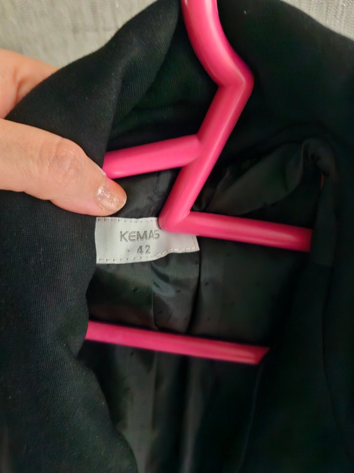 Gri Düğmeli Kemas Midi Kaban - Görsel 3